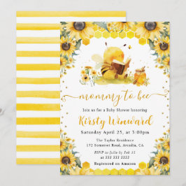 Badefarbe Sommerbeere und Sonnenblumen Babydusche Einladung