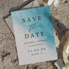 Badefarbe Sommerstrand KüsteRetten Sie das Datum Save The Date