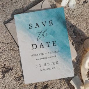 Badefarbe Sommerstrand KüsteRetten Sie das Datum Save The Date