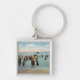 Badegäste am Strand Schlüsselanhänger