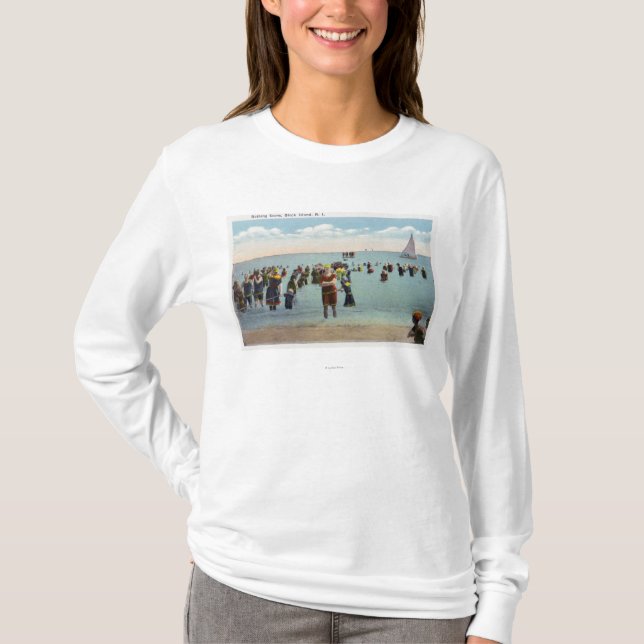 Badegäste am Strand T-Shirt (Vorderseite)