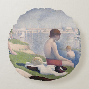Badegäste Georges Pierre Seurat   bei Asni�res, Rundes Kissen