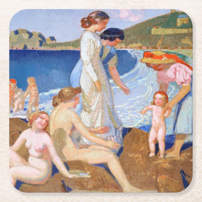 Badegewässer, Maurice Denis Rechteckiger Pappuntersetzer (Vorderseite)