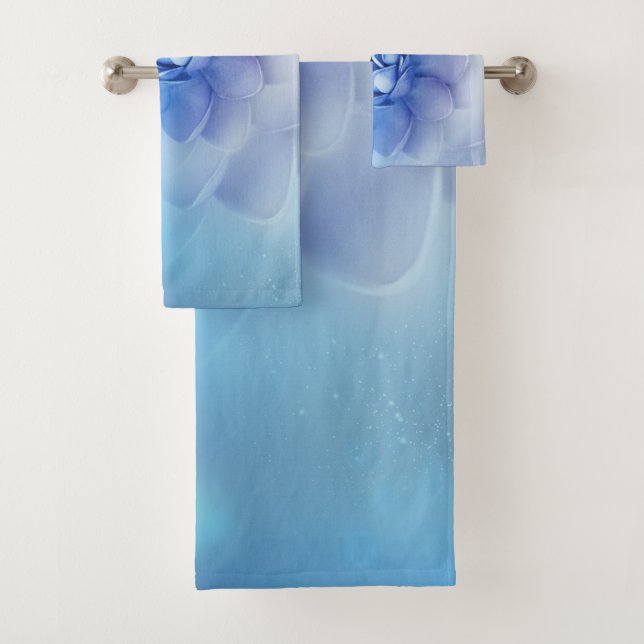 Badehandtuch - Blaue Blume Badhandtuch Set (Insitu)