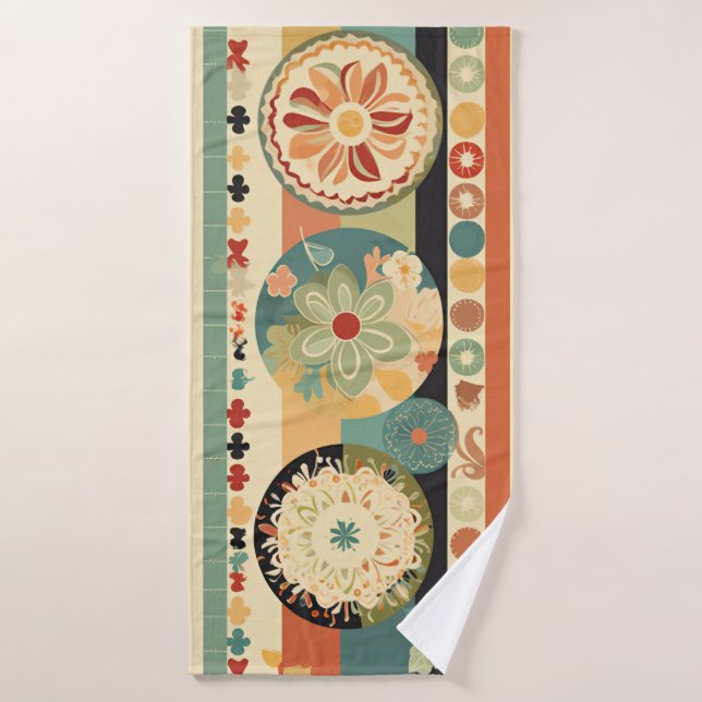 Badehandtuch im Retro look (Badehandtuch)