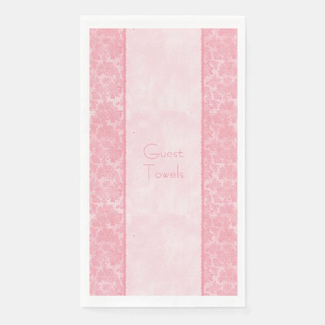 Badehandtücher Pink Damask Party Serviette (Vorderseite)