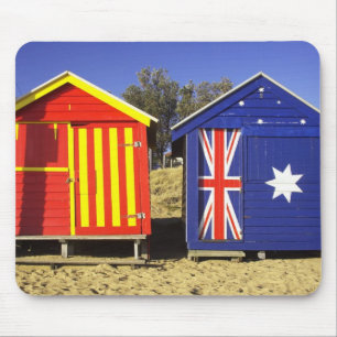 Badehäuschen, Middle Brighton Beach, Port 2 Mousepad