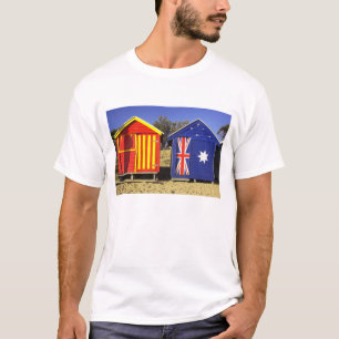 Badehäuschen, Middle Brighton Beach, Port 2 T-Shirt