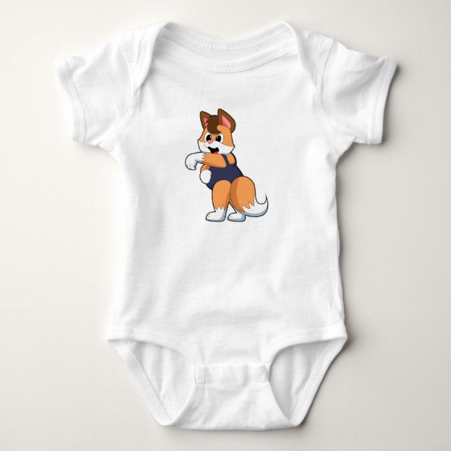 Badehose mit Badeanzug Baby Strampler (Vorderseite)