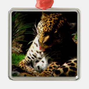 Badeleopard Ornament Aus Metall