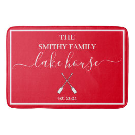 Badematte - Lake House Red und White