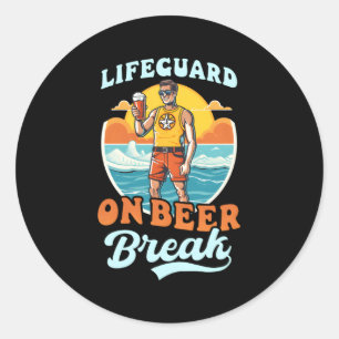 Bademeister für Bierbrauen Runder Aufkleber