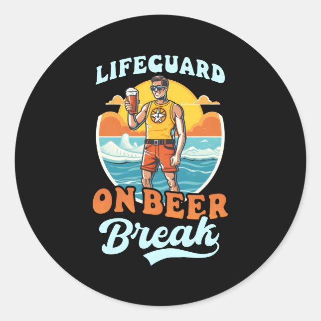 Bademeister für Bierbrauen Runder Aufkleber (Vorderseite)