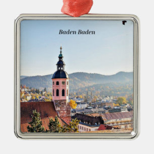 Baden-Baden, Deutschland, landschaftliche Szene Ornament Aus Metall