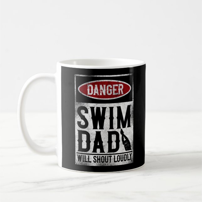 Baden Baden gefährlich Vater schwimmen Kaffeetasse (Links)