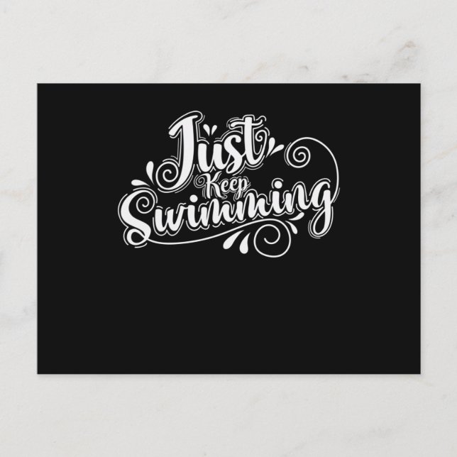 Baden Behalte nur Schwimmen Postkarte (Vorderseite)