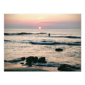 Baden bei Sonnenuntergang Fotodruck