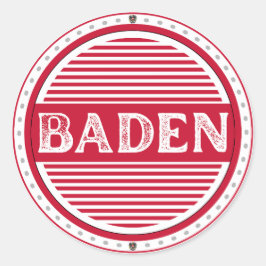 Baden City Pride Emblem – Österreichische Identitä Runder Aufkleber