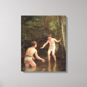 Baden der Jungen, 1873 Leinwanddruck