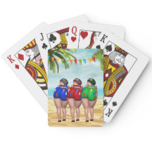 Baden der Schönheits-Spielkarten