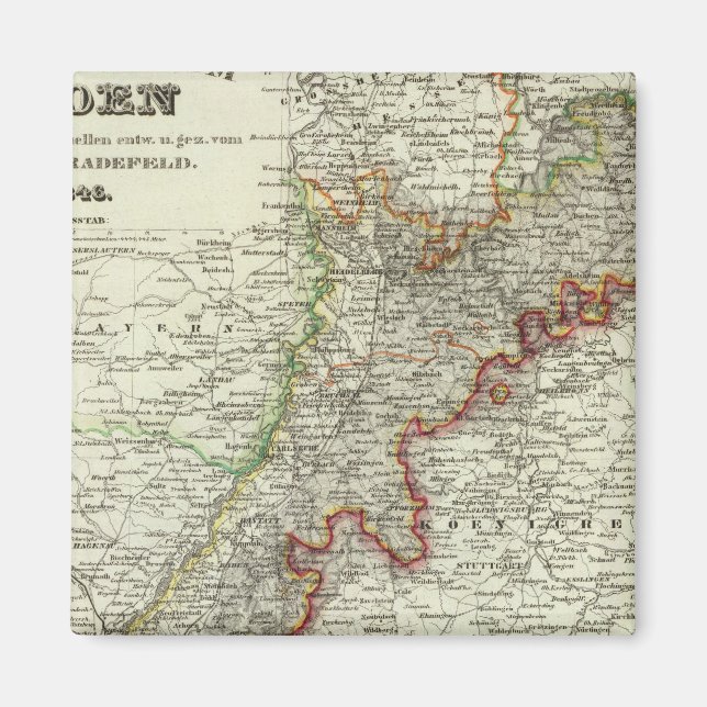 Baden, Deutschland Magnet (Vorne)