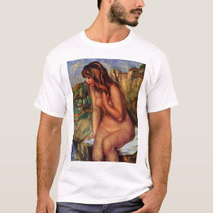 Baden gesetzt auf einem Felsen von Pierre-Auguste T-Shirt