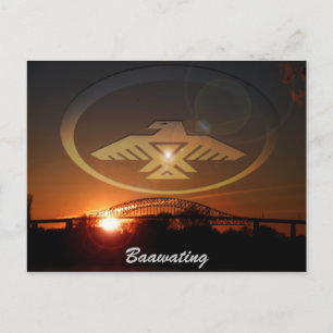 Baden im Abend Postkarte