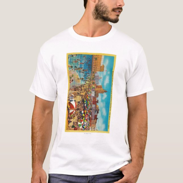 Baden in der Lagune, Long Beach T-Shirt (Vorderseite)
