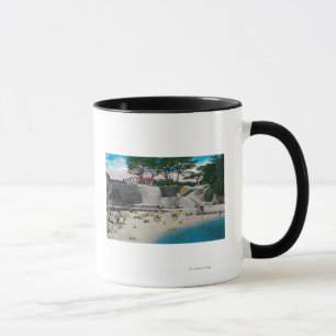 Baden-Strand an der pazifischen Waldung Tasse