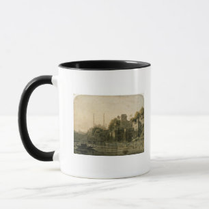 Baden von Szene beim Ghat auf dem Ganges Tasse