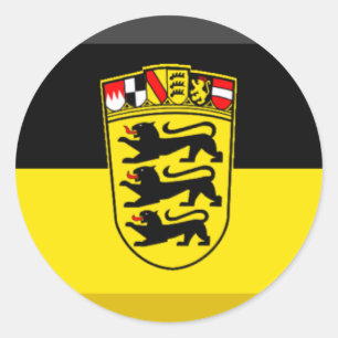 Baden-Württemberg Flag Gem Runder Aufkleber