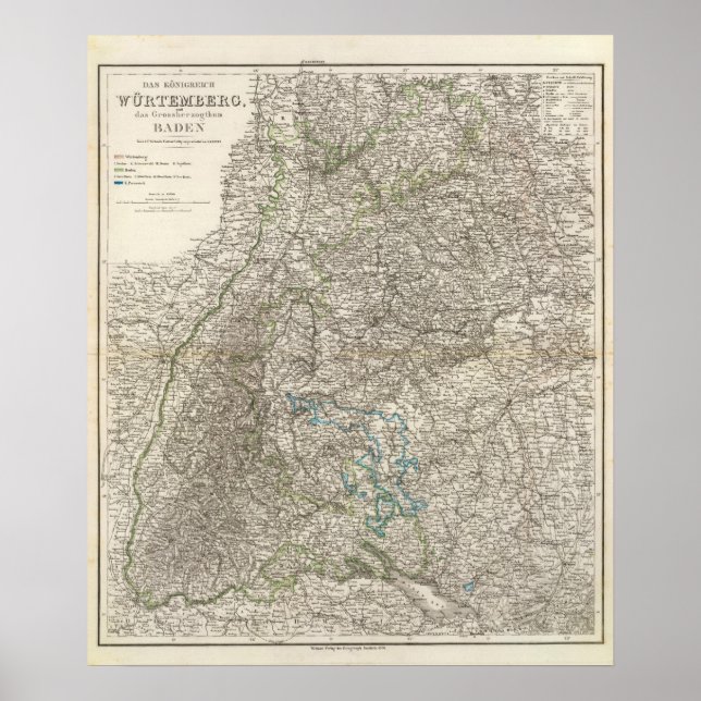 Baden-Württemberg Poster (Vorne)