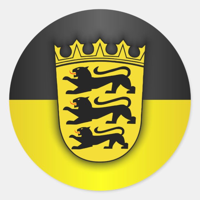 Baden-Württemberg Runder Aufkleber (Vorderseite)