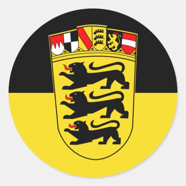 Baden-Württemberg Runder Aufkleber (Vorderseite)
