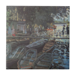 Badende bei La Grenouillère von Claude Monet Fliese