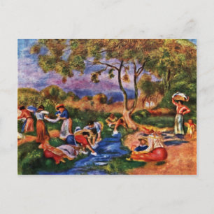 Badende von Pierre-Auguste Renoir (Beste Qualität) Postkarte
