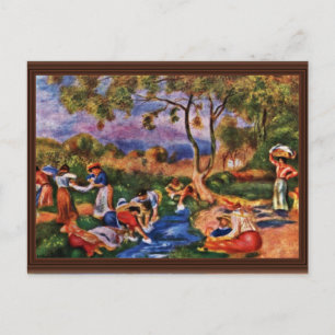 Badende von Pierre-Auguste Renoir (Beste Qualität) Postkarte