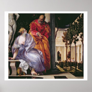 Badendes Bathsheba, c.1575 (Öl auf Leinwand) Poster