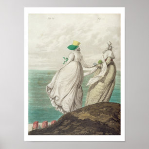 Badeort, aus der "Galerie der Mode", 1797 (co Poster