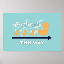 Bäder Wand Kunst "Enten in Reihe" Poster