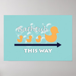Bäder Wand Kunst "Enten in Reihe" Poster