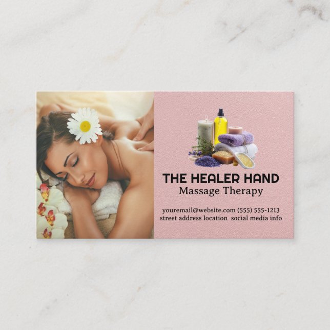 Bäderöle und -salze | Massage Sesh | ganzheitlich Visitenkarte (Vorderseite)