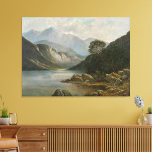 Badersee mit Wettersteinmassiv Leinwanddruck