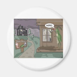 Bades Motel Funny Fishing Cartoon Geschenke und T- Magnet