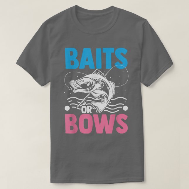 Bades or Bows Funny Baby Announcement Gender Revea T-Shirt (Design vorne)