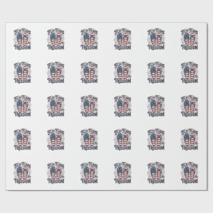 Badeschlappen Freiheit Patriotisches Sommer-Shirt Geschenkpapier