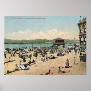 Badestrand, Santa Cruz CA Vintag Poster