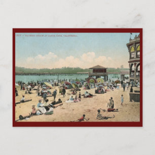 Badestrand, Santa Cruz CA Vintag Postkarte