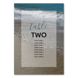 Badestrand und Sandstrand Tischnummer