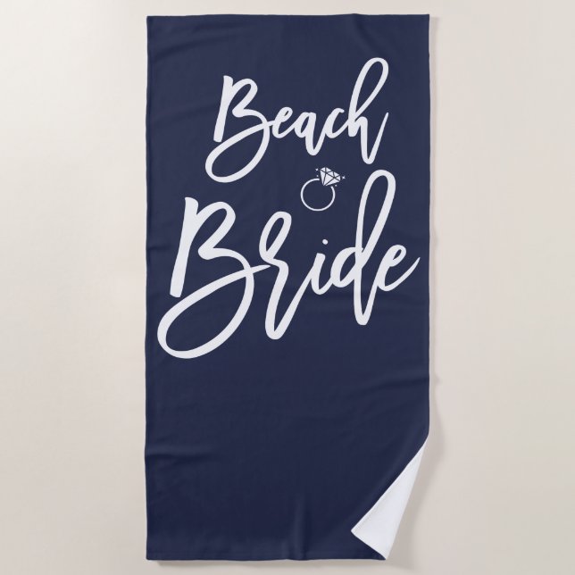 Badetuch an der Strandbrücke mit Ring Navy Blue (Vorderseite)